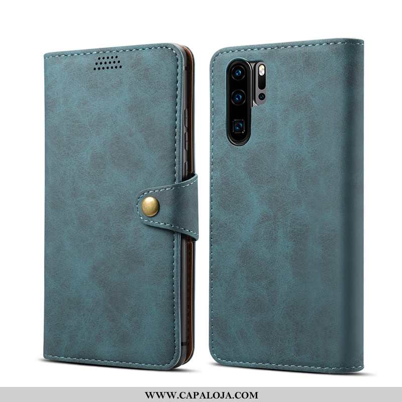 Capa Huawei P30 Pro Couro Verde Telemóvel Cover, Capas Huawei P30 Pro Carteira Promoção