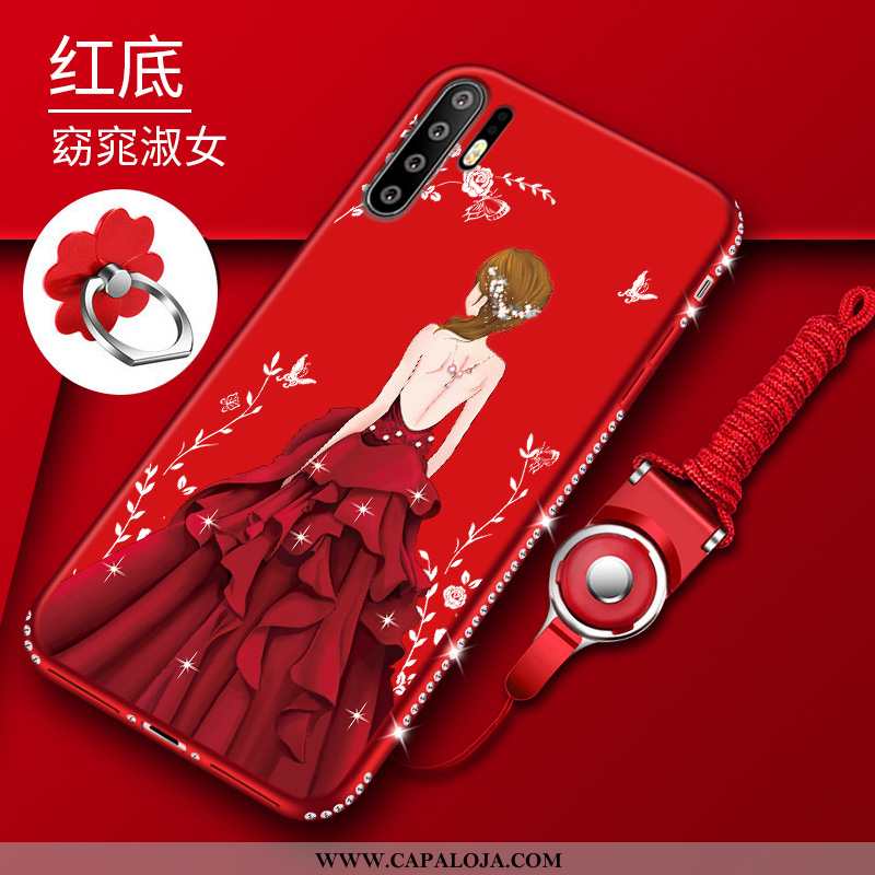 Capa Huawei P30 Pro Criativas Capas Soft Telemóvel Vermelho, Huawei P30 Pro Slim Baratas