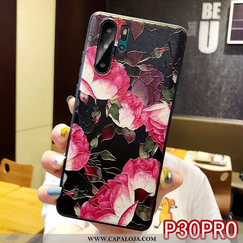 Capa Huawei P30 Pro Silicone Criativas Antiqueda Cordao Rosa, Capas Huawei P30 Pro Personalizada Com