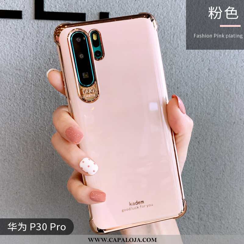 Capa Huawei P30 Pro Silicone Criativas Feminino Completa Laranja, Capas Huawei P30 Pro Personalizado