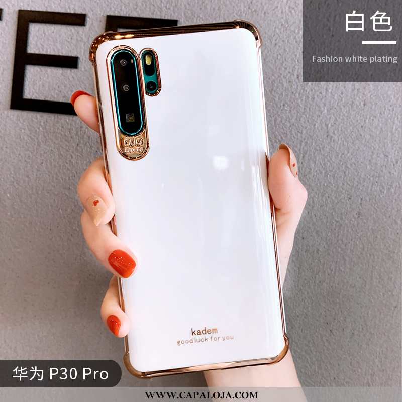 Capa Huawei P30 Pro Silicone Criativas Feminino Completa Laranja, Capas Huawei P30 Pro Personalizado