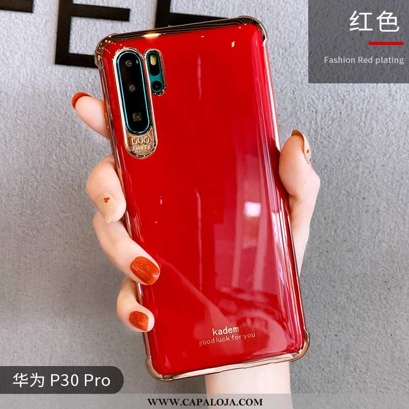 Capa Huawei P30 Pro Silicone Criativas Feminino Completa Laranja, Capas Huawei P30 Pro Personalizado