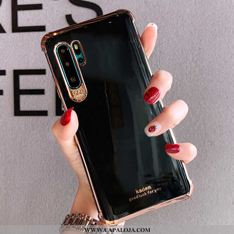 Capa Huawei P30 Pro Silicone Criativas Feminino Completa Laranja, Capas Huawei P30 Pro Personalizado