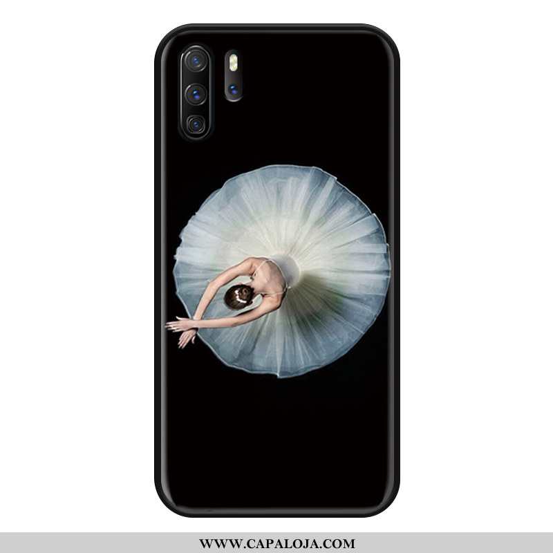 Capa Huawei P30 Pro Silicone Minimalista Completa Protetoras Preto, Capas Huawei P30 Pro Moda Promoç