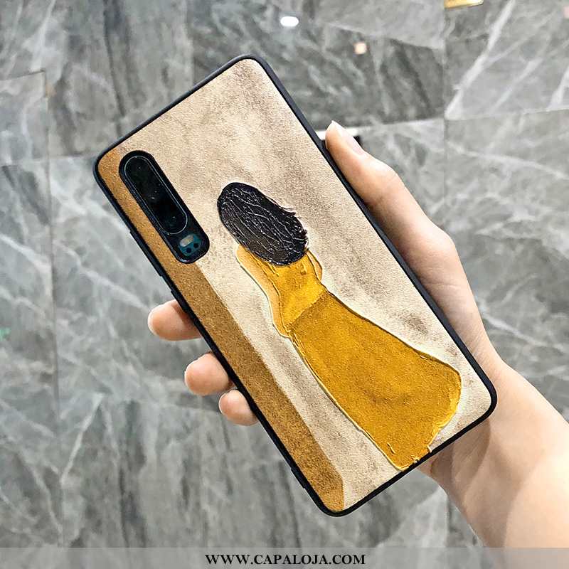 Capa Huawei P30 Protetoras Amarela Antiqueda Seda Amarelo, Capas Huawei P30 Cases Baratas