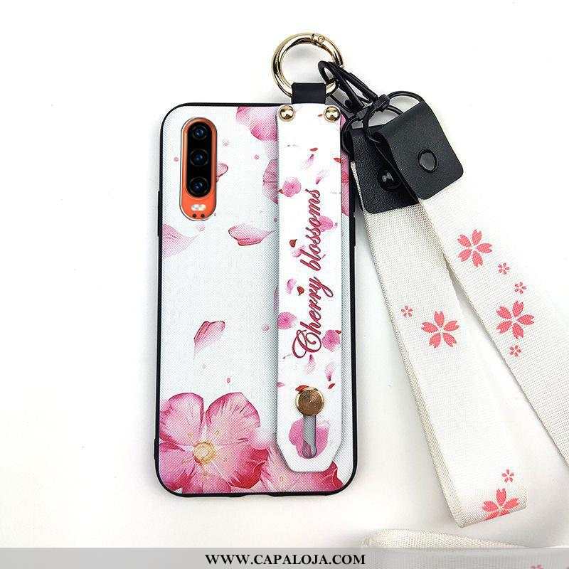 Capa Huawei P30 Protetoras Capas Tendencia Suporte Branco, Huawei P30 Cordao Baratas