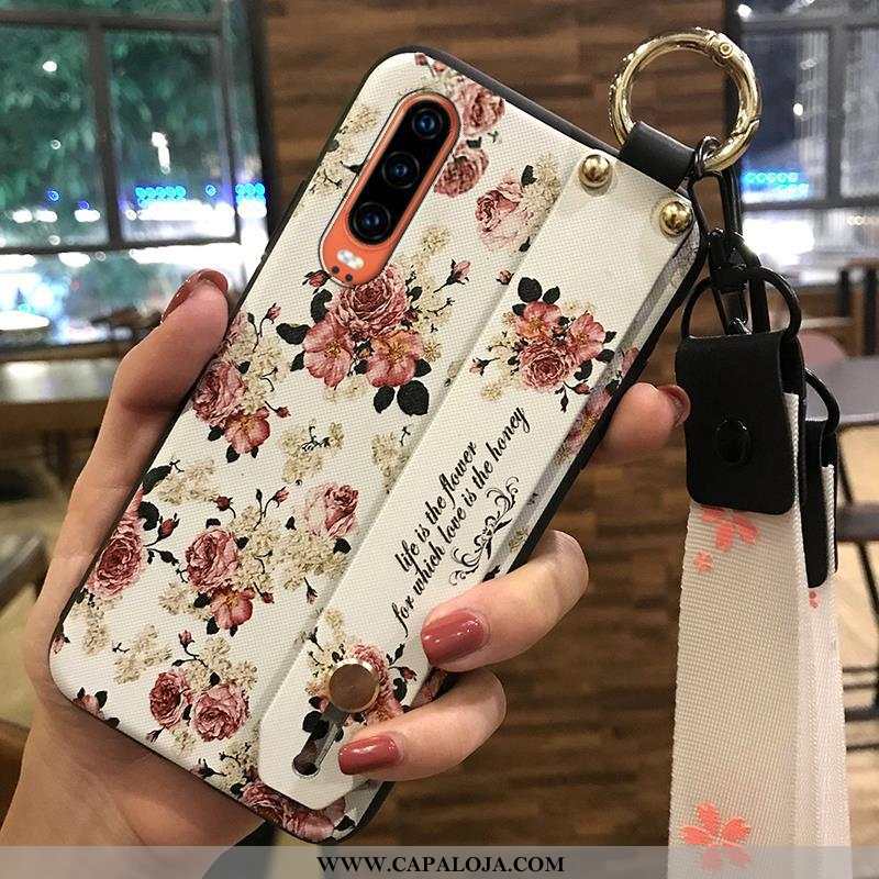 Capa Huawei P30 Protetoras Capas Tendencia Suporte Branco, Huawei P30 Cordao Baratas