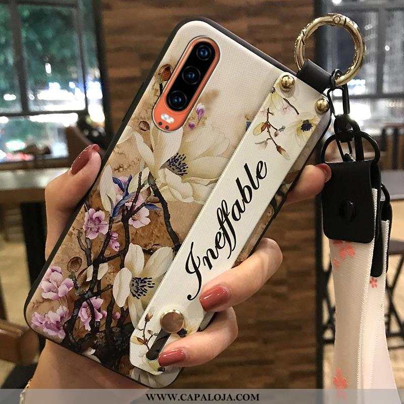 Capa Huawei P30 Protetoras Capas Tendencia Suporte Branco, Huawei P30 Cordao Baratas