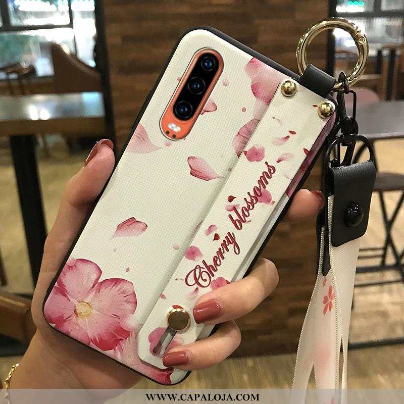 Capa Huawei P30 Protetoras Capas Tendencia Suporte Branco, Huawei P30 Cordao Baratas