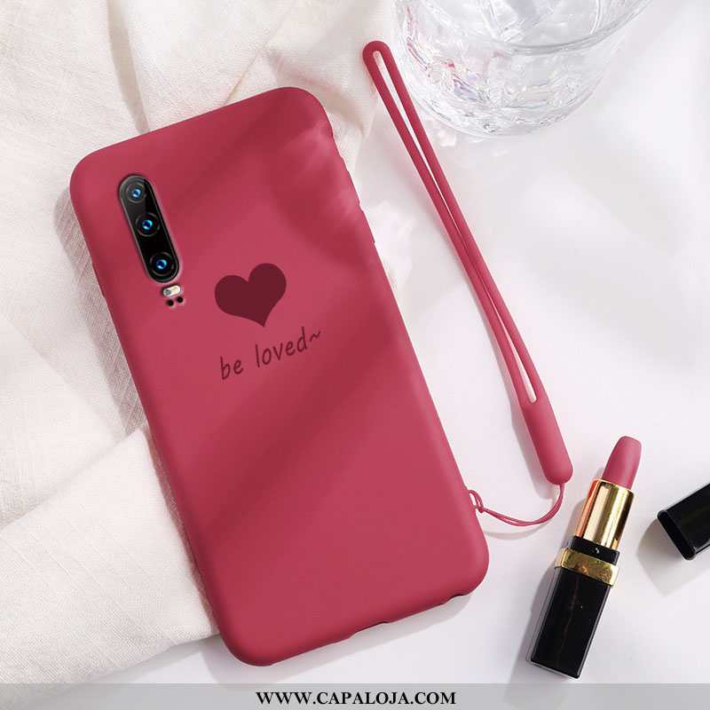 Capa Huawei P30 Protetoras Rosa Telemóvel Criativas, Capas Huawei P30 Silicone Venda