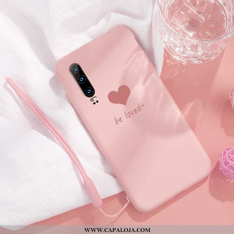 Capa Huawei P30 Protetoras Rosa Telemóvel Criativas, Capas Huawei P30 Silicone Venda