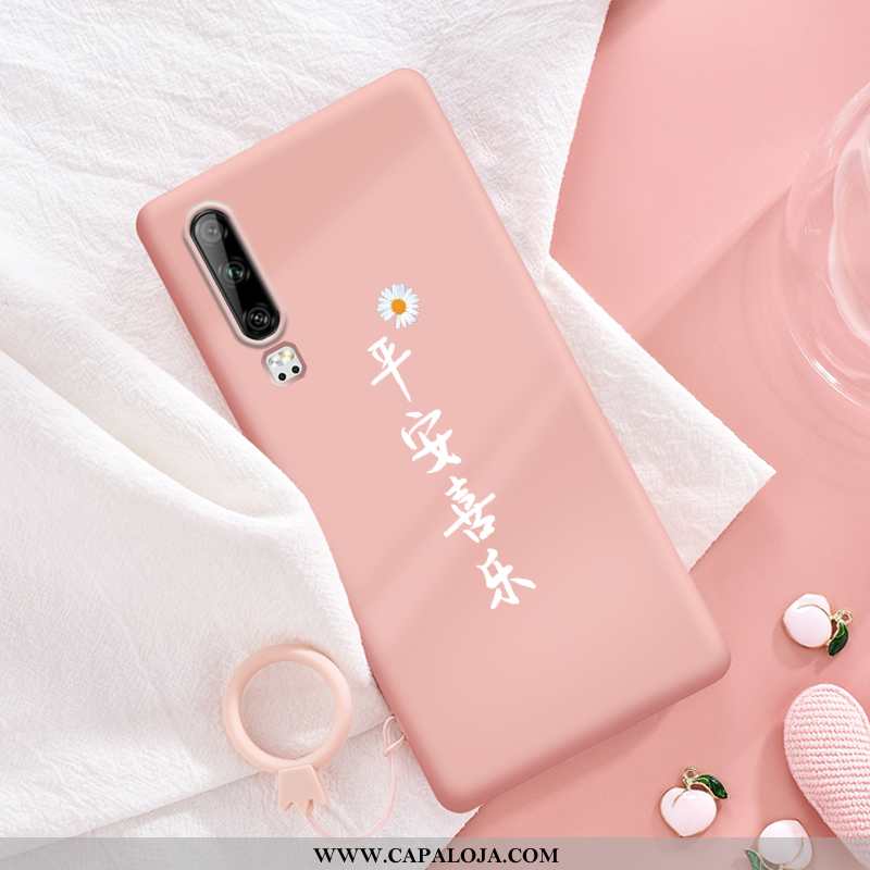 Capa Huawei P30 Silicone Capas Feminino Crisântemo Verde, Huawei P30 Soft Promoção