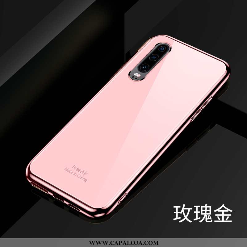 Capa Huawei P30 Silicone Completa Antiqueda Slim Rosa, Capas Huawei P30 Personalizada Promoção