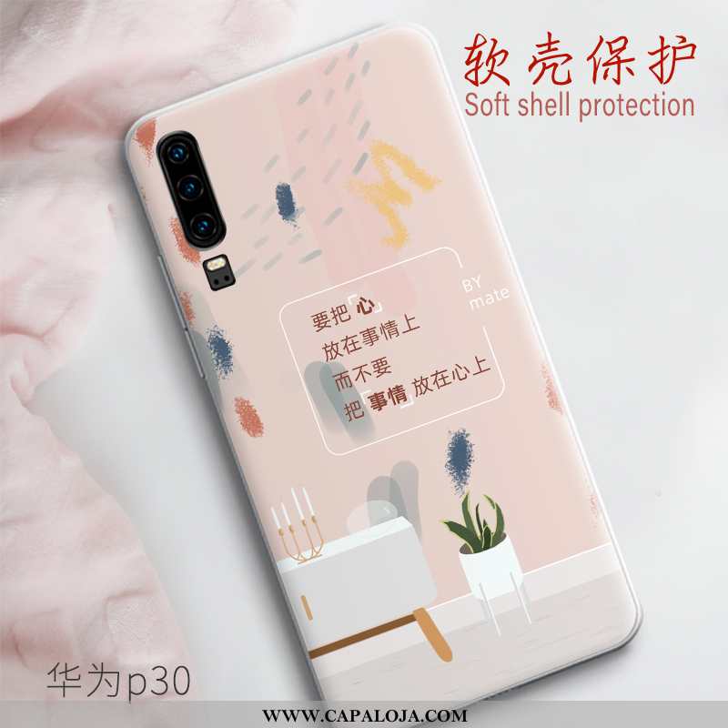 Capa Huawei P30 Slim Bonitos Cases Completa Branco, Capas Huawei P30 Tendencia Baratas