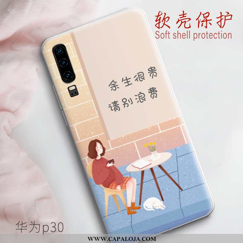 Capa Huawei P30 Slim Bonitos Cases Completa Branco, Capas Huawei P30 Tendencia Baratas