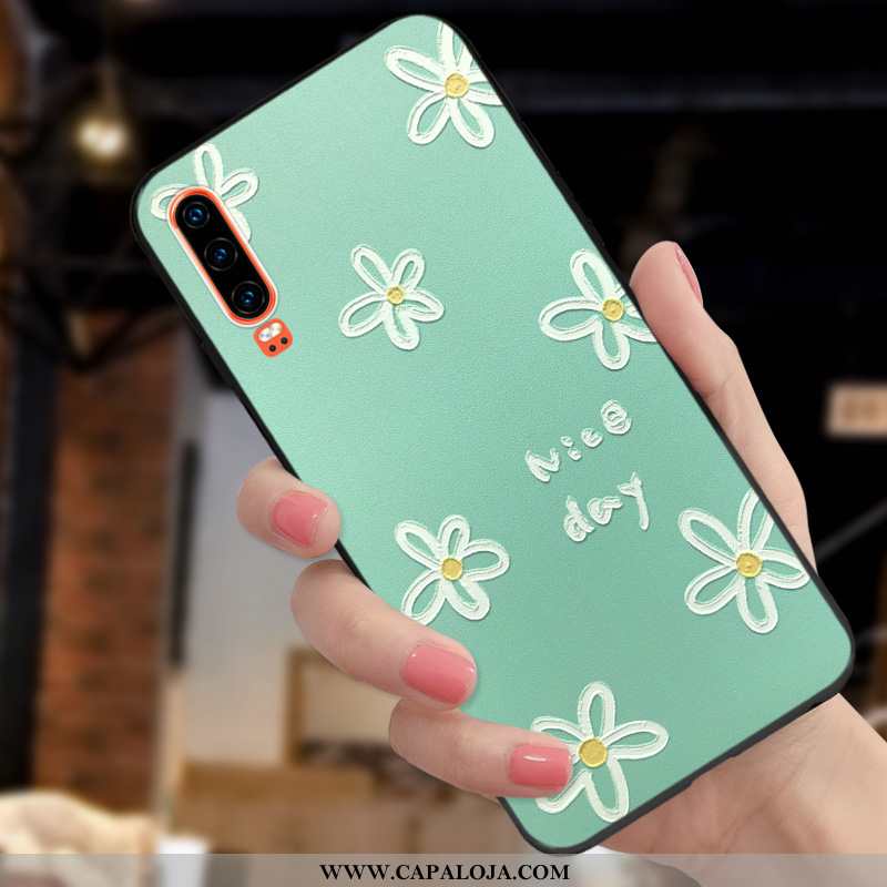 Capa Huawei P30 Soft Criativas Personalizado Pequena Vermelho, Capas Huawei P30 Protetoras Barato