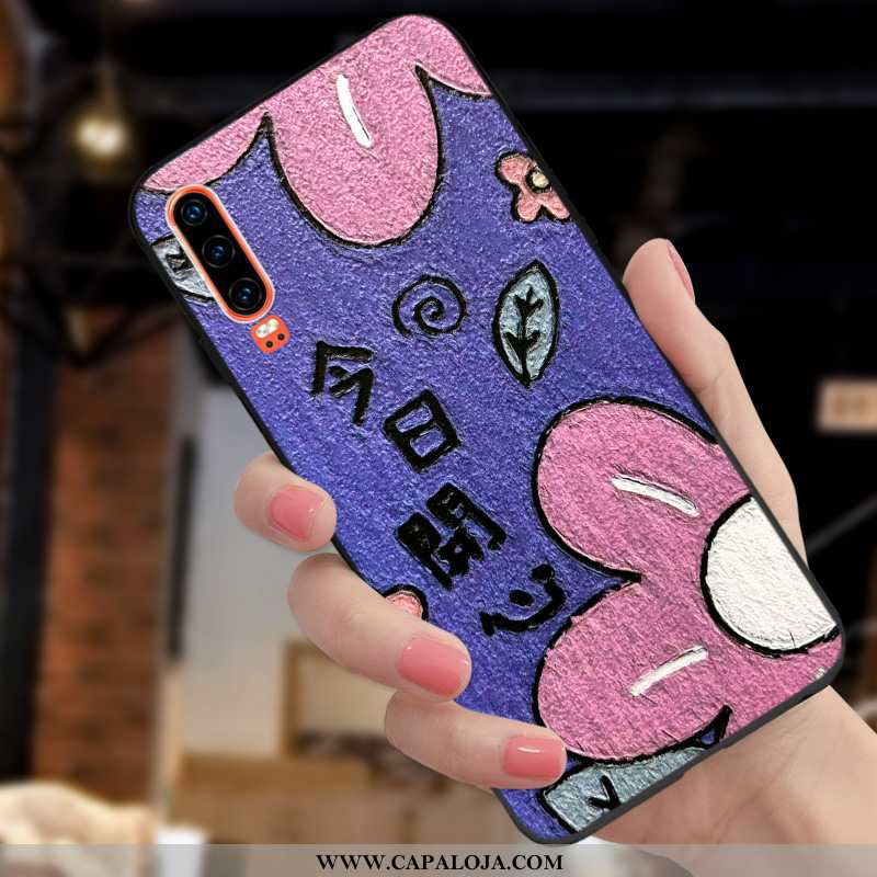 Capa Huawei P30 Soft Criativas Personalizado Pequena Vermelho, Capas Huawei P30 Protetoras Barato