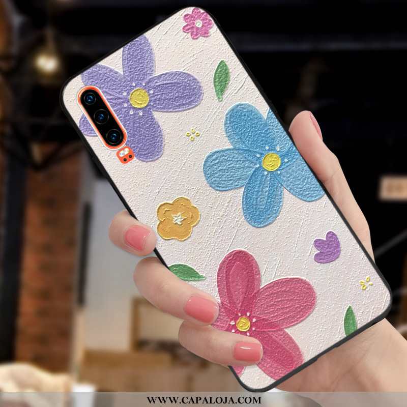 Capa Huawei P30 Soft Criativas Personalizado Pequena Vermelho, Capas Huawei P30 Protetoras Barato