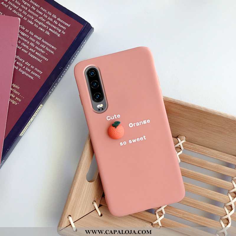 Capa Huawei P30 Soft Silicone Capas Rosa, Huawei P30 Protetoras Barato