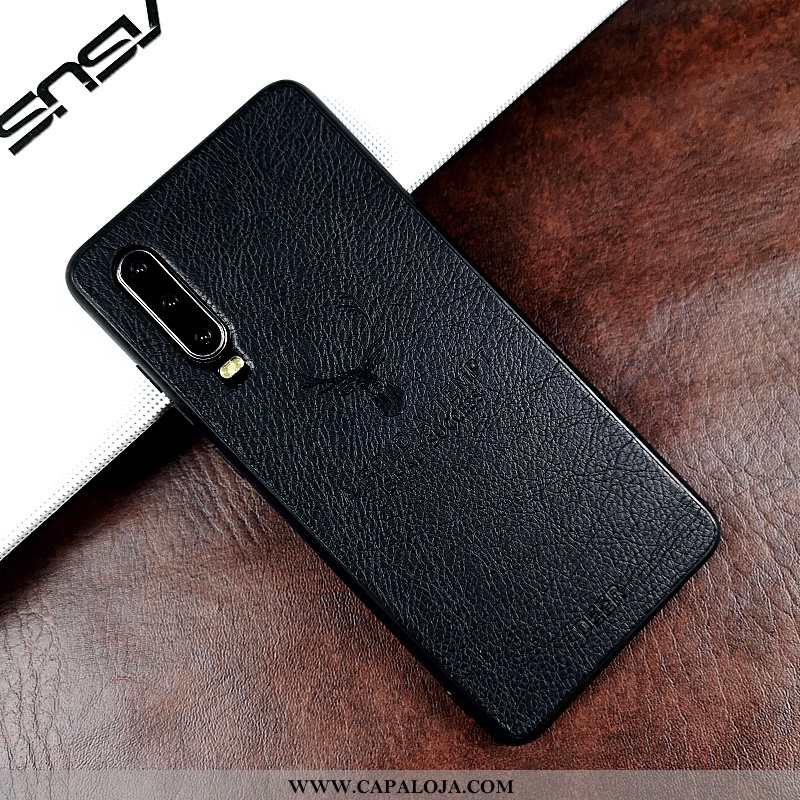 Capa Huawei P30 Super Casaco Slim Cases Preto, Capas Huawei P30 Protetoras Promoção