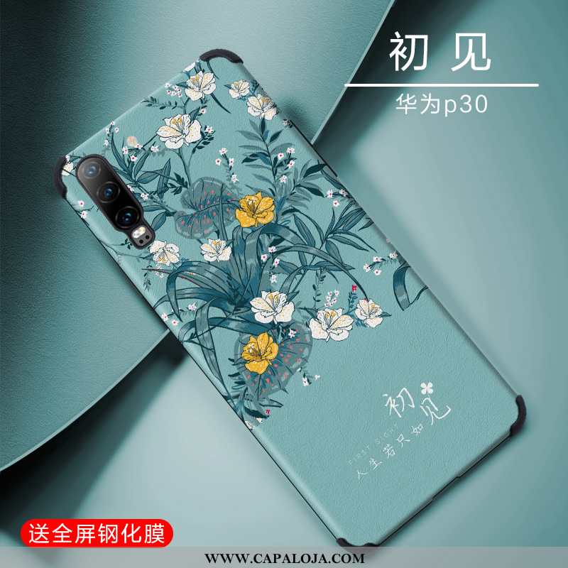 Capa Huawei P30 Tendencia Criativas Azul Cases, Capas Huawei P30 Soft Online