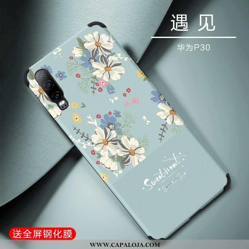 Capa Huawei P30 Tendencia Criativas Azul Cases, Capas Huawei P30 Soft Online