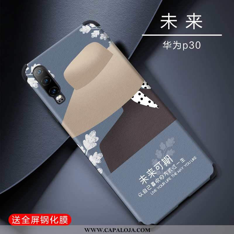 Capa Huawei P30 Tendencia Criativas Azul Cases, Capas Huawei P30 Soft Online