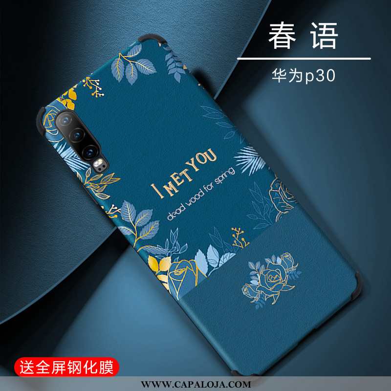 Capa Huawei P30 Tendencia Criativas Azul Cases, Capas Huawei P30 Soft Online