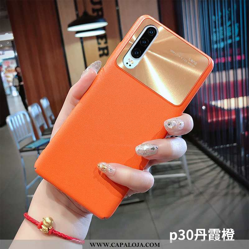 Capa Huawei P30 Tendencia Frente Protetoras Masculino Laranja, Capas Huawei P30 Super Promoção