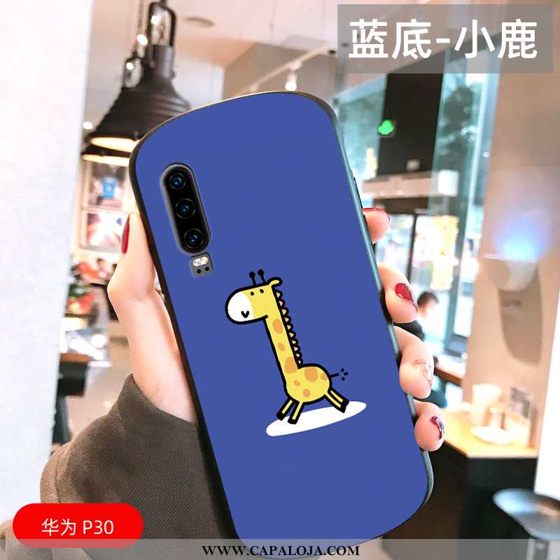 Capa Huawei P30 Tendencia Telemóvel Rodadas Claro Branco, Capas Huawei P30 Protetoras Baratas