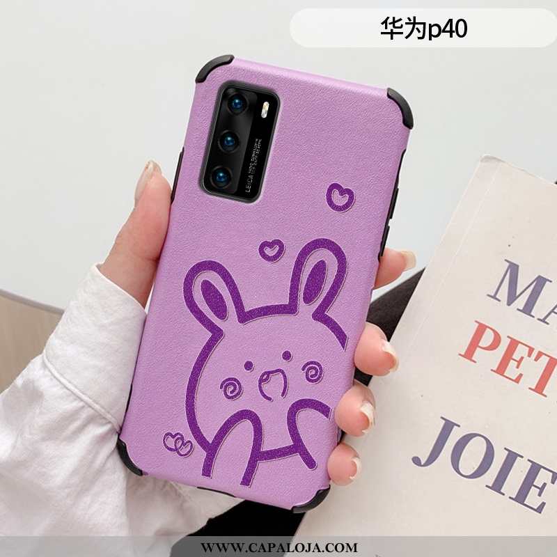 Capa Huawei P40 Bonitos Antiqueda Estiloso Roxa Roxo, Capas Huawei P40 Couro Comprar