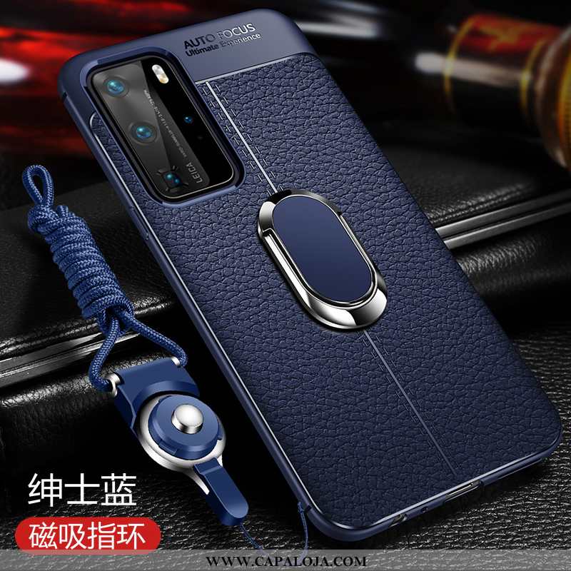 Capa Huawei P40 Cordao Business Capas Cases Azul, Huawei P40 Soft Barato