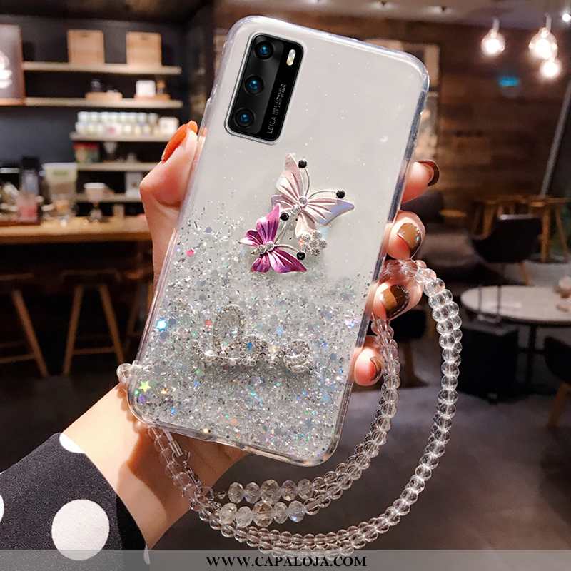 Capa Huawei P40 Criativas Telemóvel Antiqueda Vermelha Rosa, Capas Huawei P40 Soft Comprar