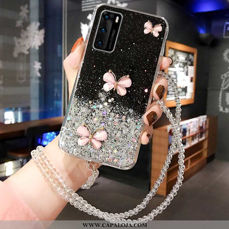 Capa Huawei P40 Criativas Telemóvel Antiqueda Vermelha Rosa, Capas Huawei P40 Soft Comprar