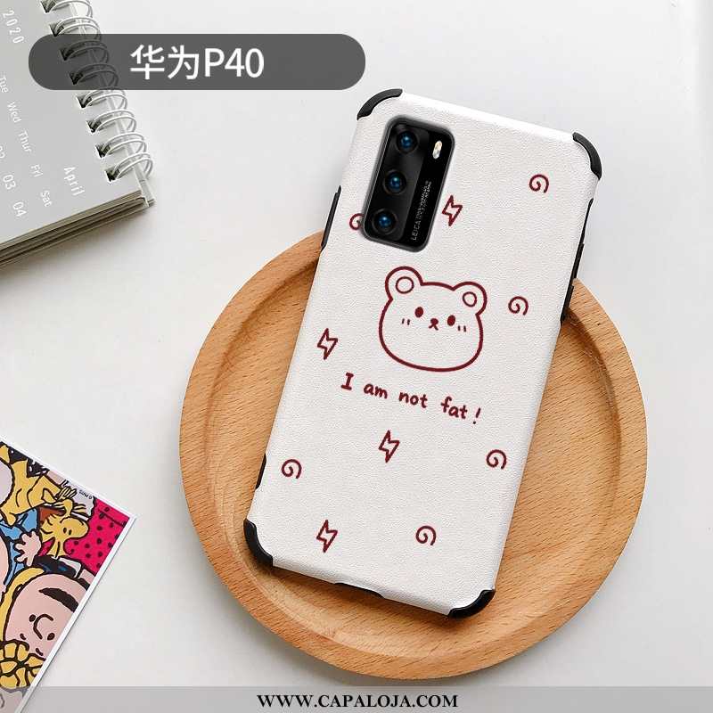 Capa Huawei P40 Desenho Animado Antiqueda Personalizada Protetoras Branco, Capas Huawei P40 Fofas Ve