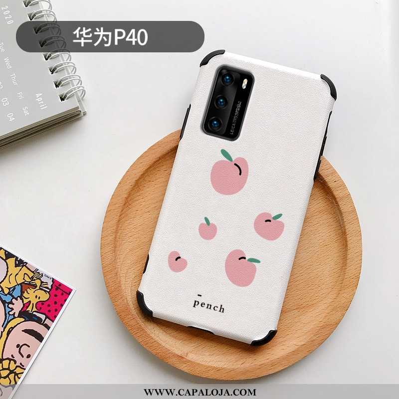 Capa Huawei P40 Estiloso Antiqueda Malha Feminino Branco, Capas Huawei P40 Personalizada Baratos