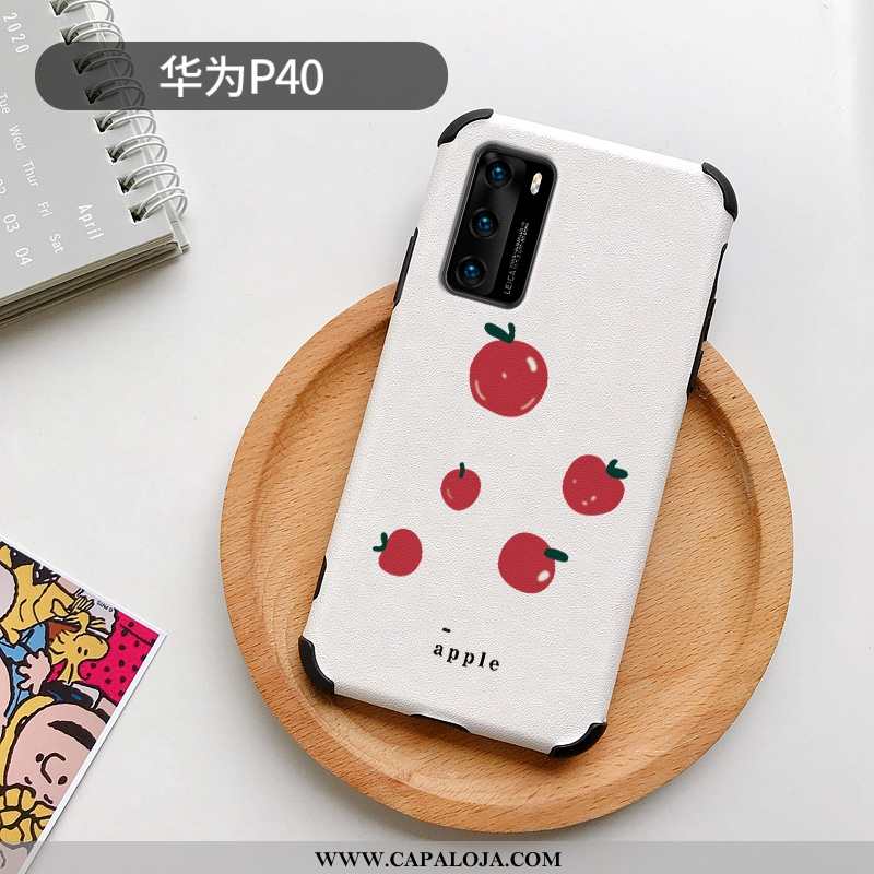 Capa Huawei P40 Estiloso Antiqueda Malha Feminino Branco, Capas Huawei P40 Personalizada Baratos