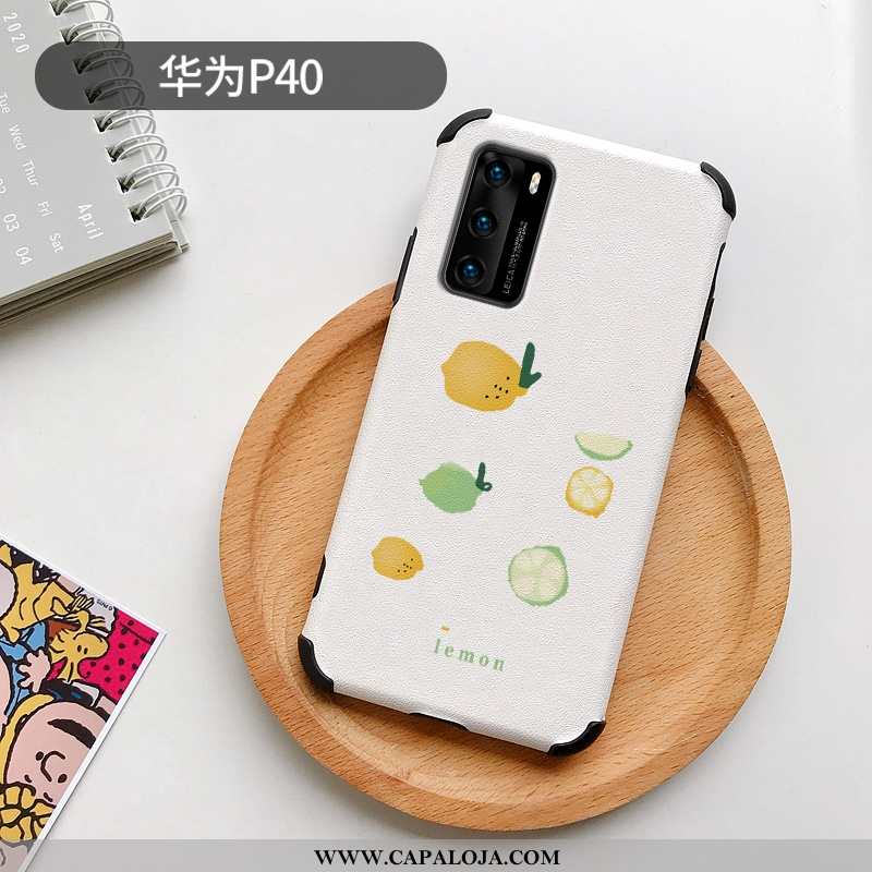 Capa Huawei P40 Estiloso Antiqueda Malha Feminino Branco, Capas Huawei P40 Personalizada Baratos