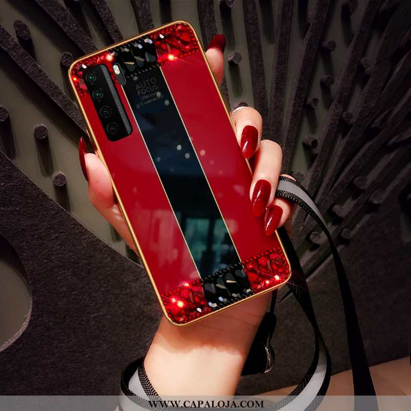 Capa Huawei P40 Lite 5g Cordao Completa Moda Telemóvel Vermelho, Capas Huawei P40 Lite 5g Tendencia 