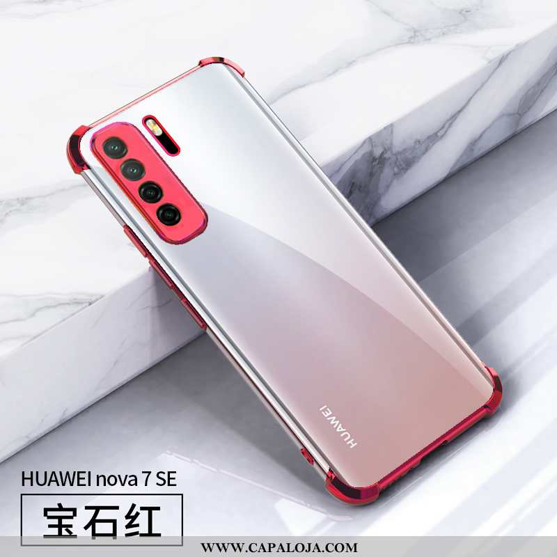 Capa Huawei P40 Lite 5g Soft Completa Antiqueda Telemóvel Vermelho, Capas Huawei P40 Lite 5g Silicon