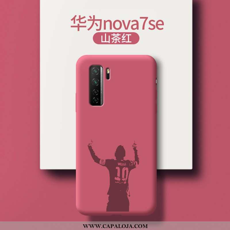 Capa Huawei P40 Lite 5g Super Bola Vermelha Fosco Vermelho, Capas Huawei P40 Lite 5g Protetoras Prom