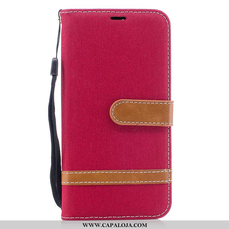 Capa Huawei P40 Lite E Carteira Protetoras Cover Vermelha Vermelho, Capas Huawei P40 Lite E Couro Ba