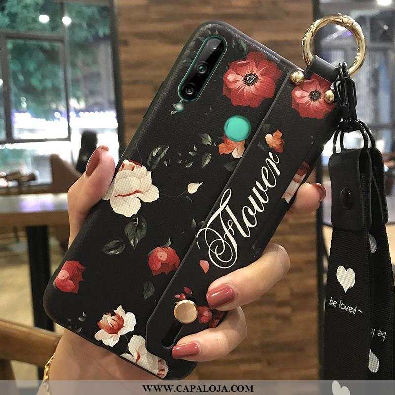 Capa Huawei P40 Lite E Cordao Soft Rosa Protetoras, Capas Huawei P40 Lite E Criativas Baratos