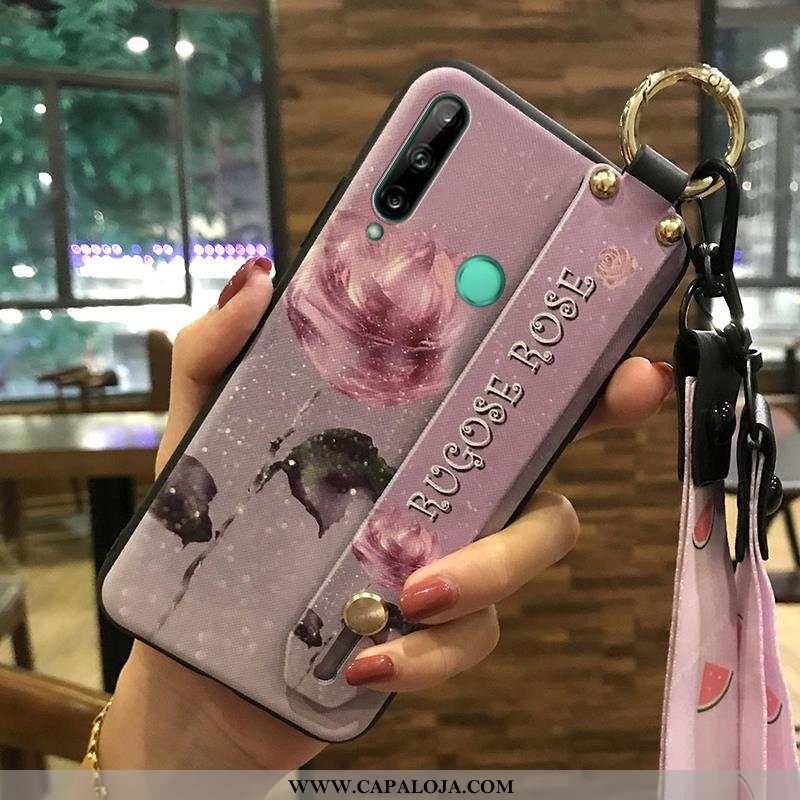 Capa Huawei P40 Lite E Cordao Soft Rosa Protetoras, Capas Huawei P40 Lite E Criativas Baratos