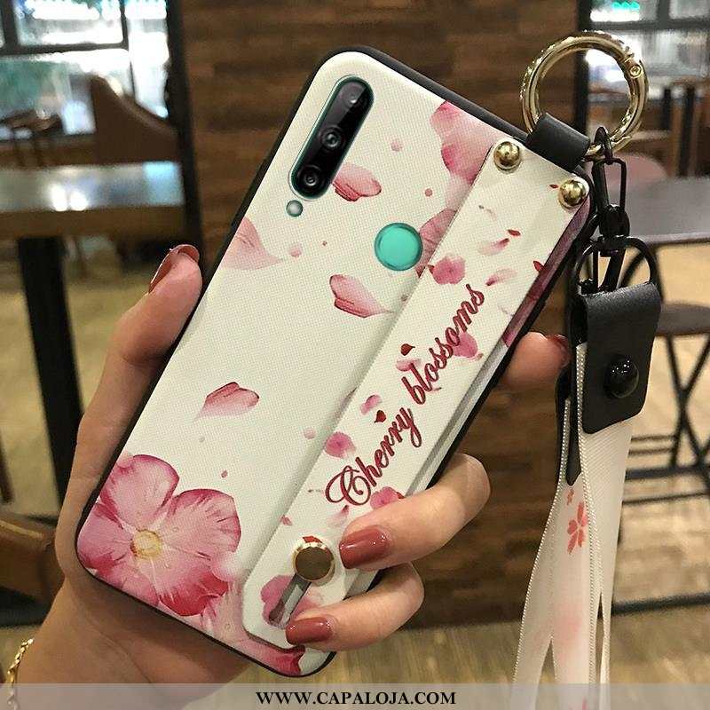 Capa Huawei P40 Lite E Cordao Soft Rosa Protetoras, Capas Huawei P40 Lite E Criativas Baratos