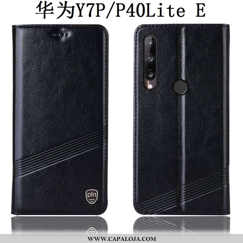 Capa Huawei P40 Lite E Couro Genuíno Telemóvel Capas Cases Preto, Huawei P40 Lite E Protetoras Barat