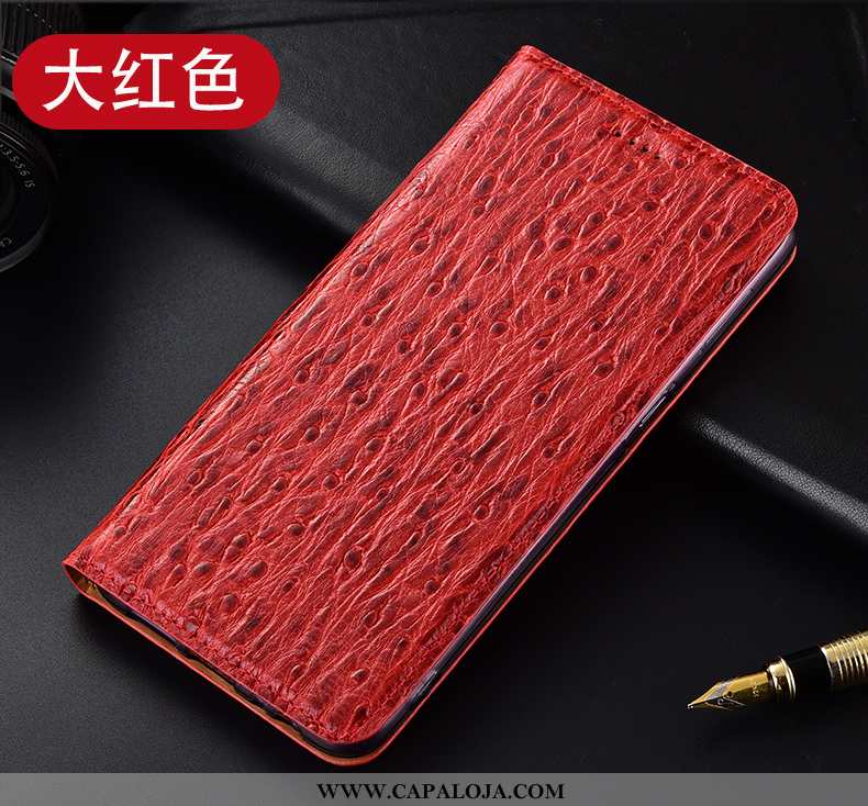 Capa Huawei P40 Lite E Couro Legitimo Capas Vermelha Antiqueda Vermelho, Huawei P40 Lite E Protetora