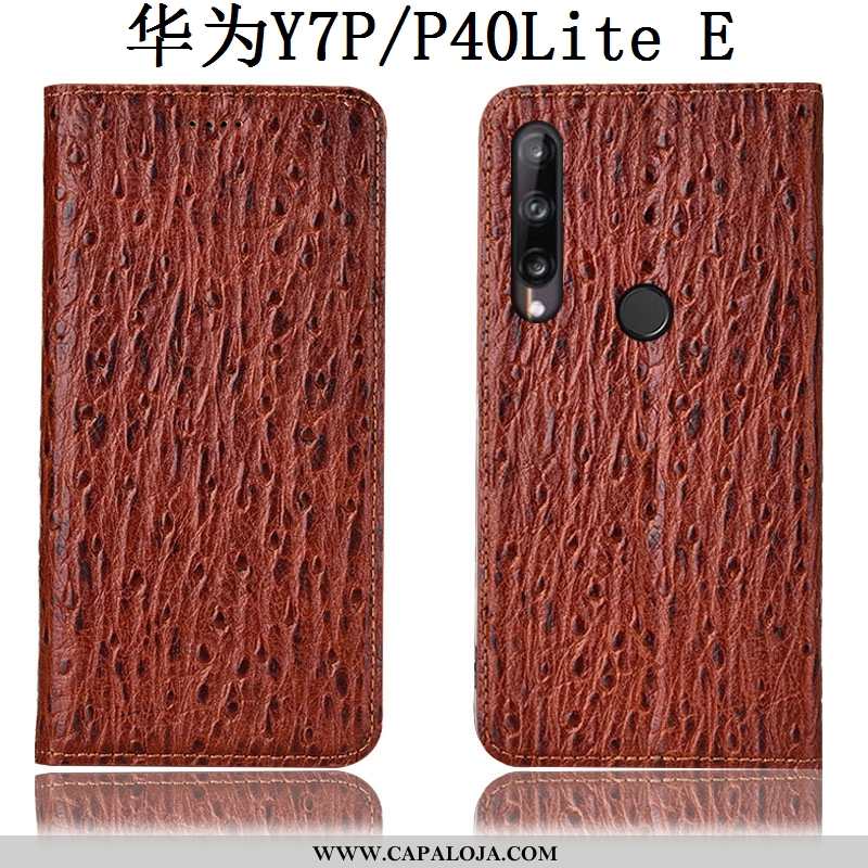 Capa Huawei P40 Lite E Couro Legitimo Capas Vermelha Antiqueda Vermelho, Huawei P40 Lite E Protetora