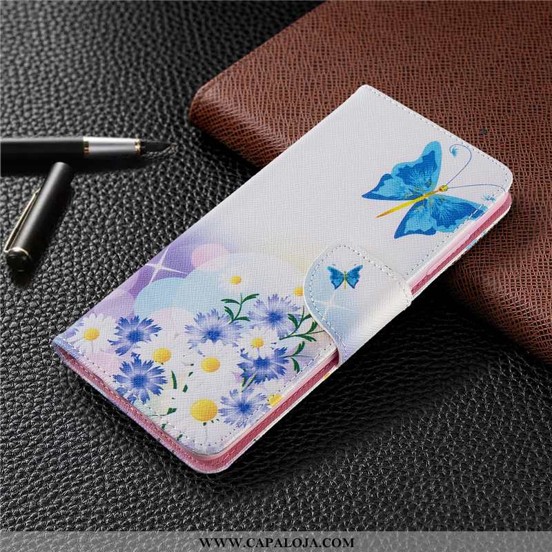 Capa Huawei P40 Lite E Couro Pintado Azul Capas, Huawei P40 Lite E Protetoras Barato