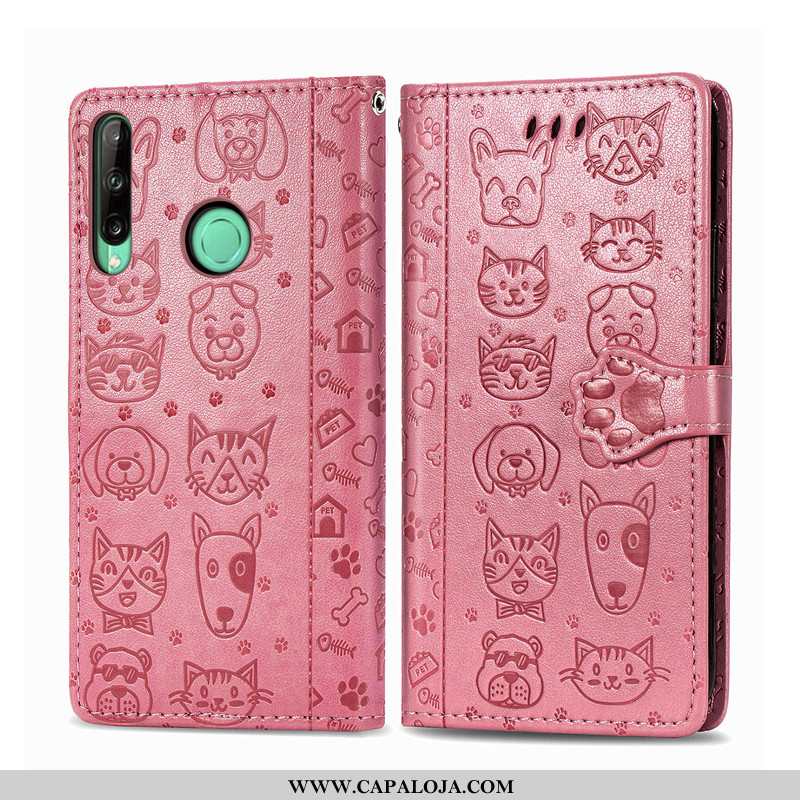 Capa Huawei P40 Lite E Couro Telemóvel Capas Gato Rosa, Huawei P40 Lite E Protetoras Baratos